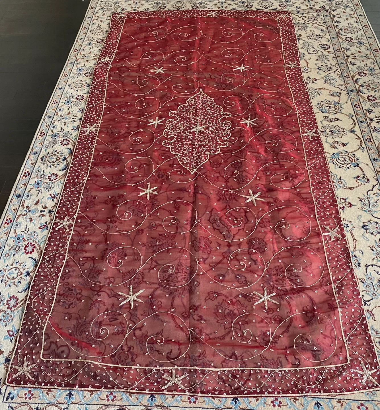 Burgundy Decorative Table Runner thumbnail