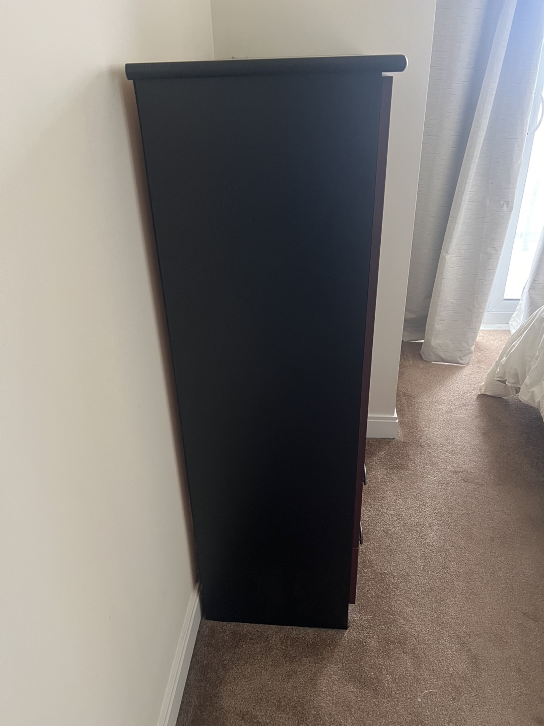 Dark Wood Armoire with Drawers and Shelves - photo 2