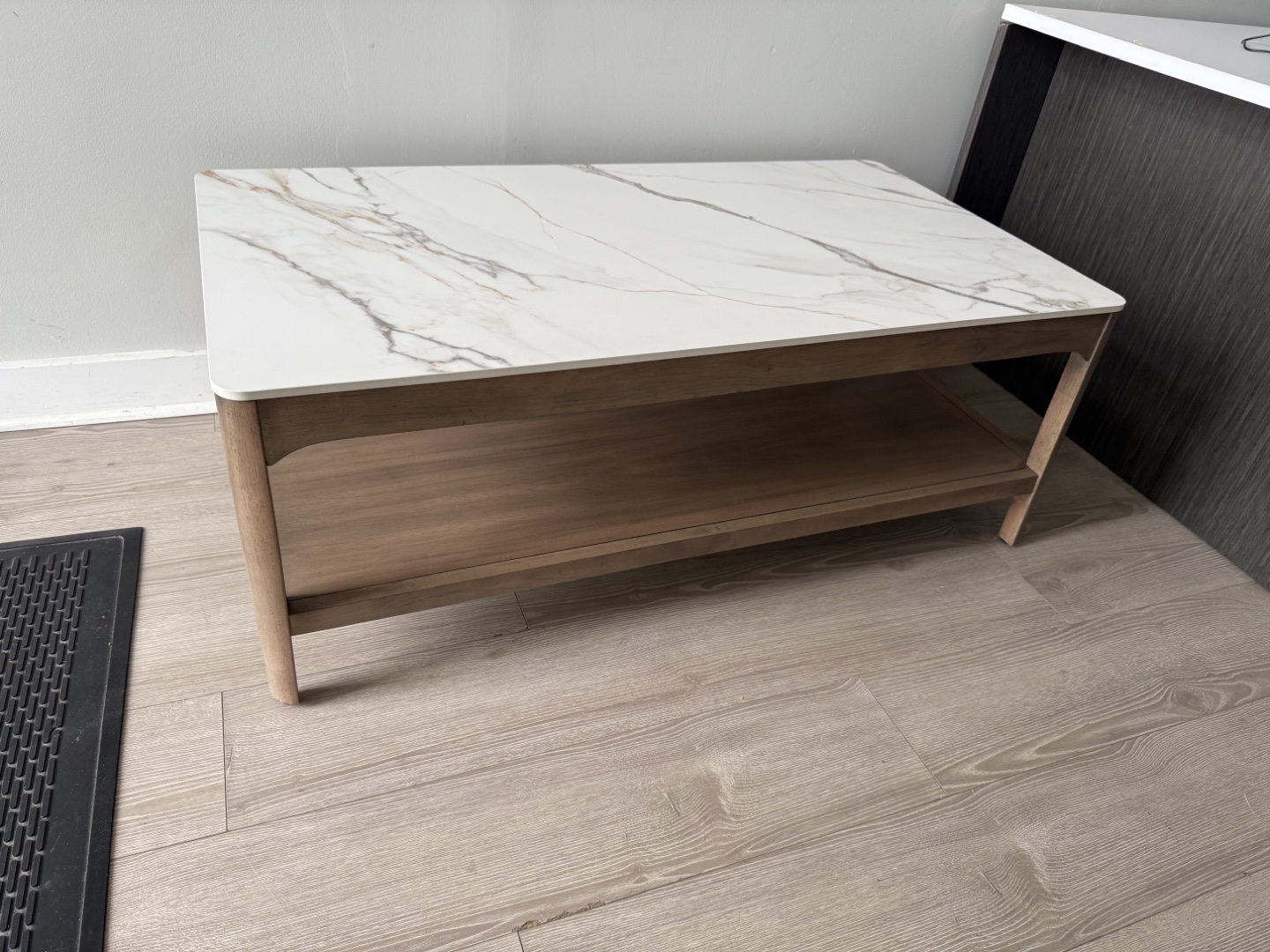 Designer Coffee Table with Marble Top