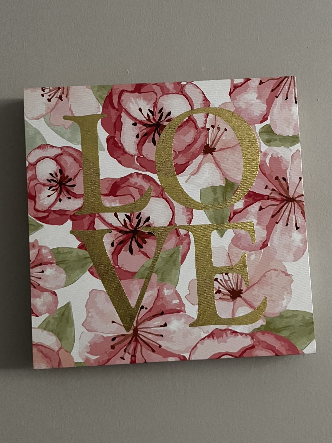 Floral 'LOVE' Wall Art