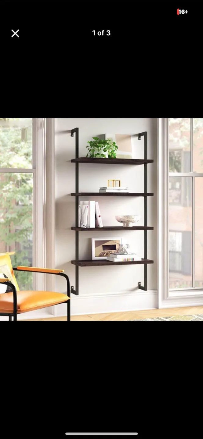 Ladder Shelf Bookshelf 5-Tier 58" Height thumbnail