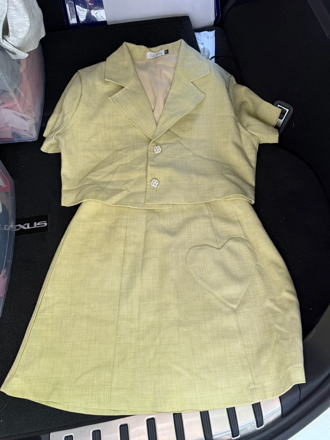 Light Yellow Two-Piece Skirt Set - Size M thumbnail
