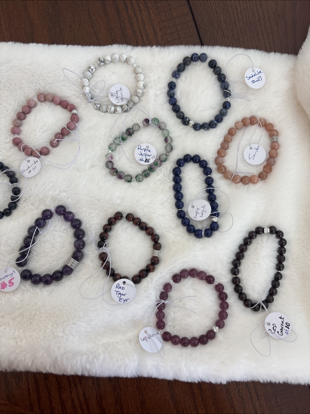 Handmade Gemstone Beaded Bracelets - photo 2