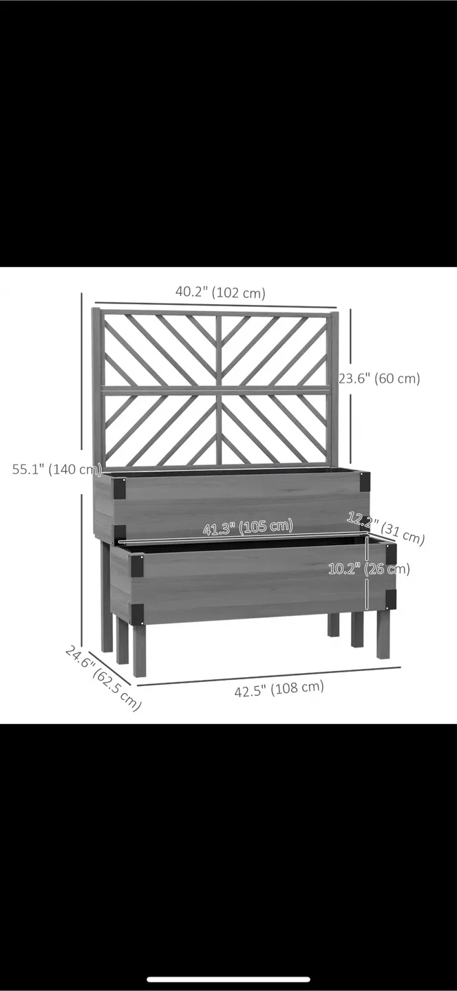 Raised Garden Bed with Trellis thumbnail