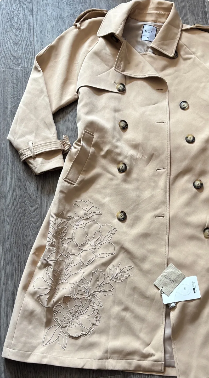 Premium Embroidery Trench Coat image indicator(6)