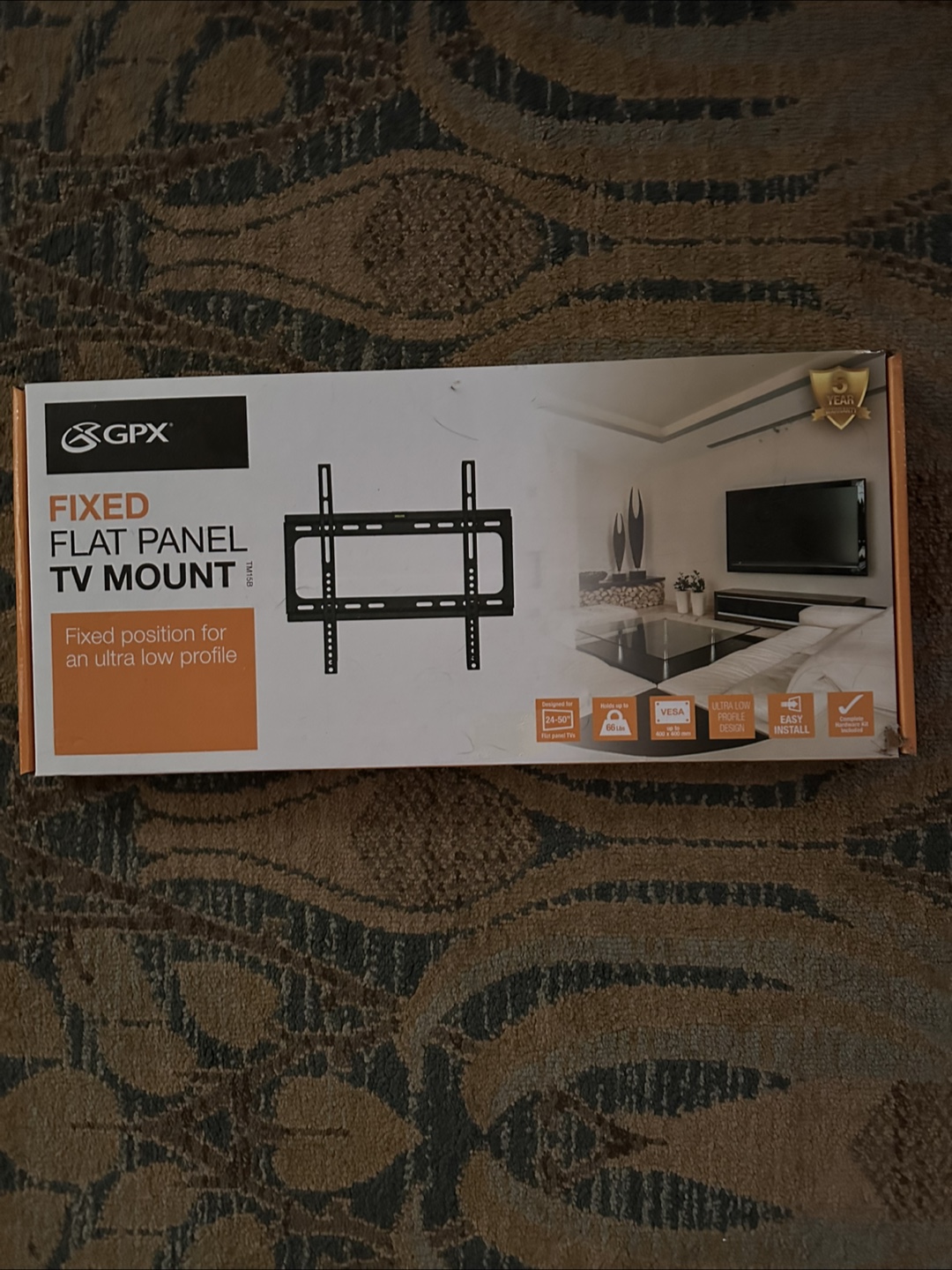 GPX Fixed Flat Panel TV Mount for 24-50" TVs