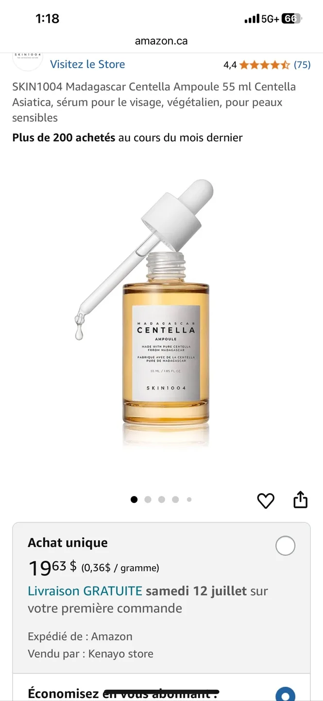 SKIN1004 Madagascar Centella Ampoule 55ml thumbnail