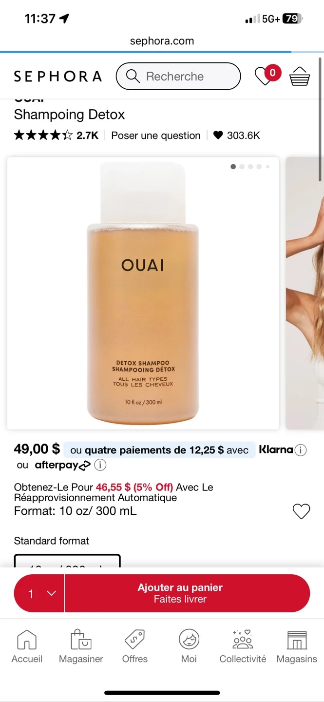 OUAI Detox Shampoo 10 fl oz / 300ml thumbnail