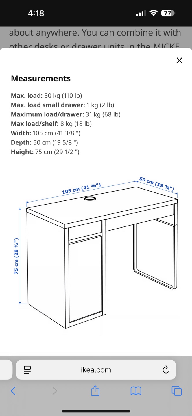 IKEA Micke Desk - White - photo 2