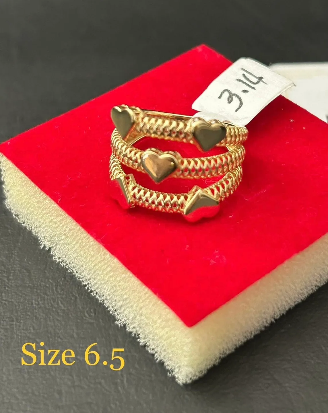 Gold Heart Ring - Size 6.5 thumbnail