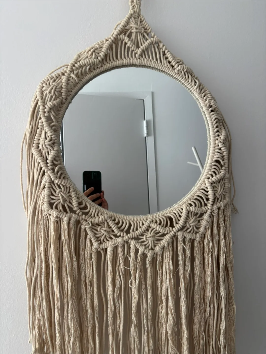 Macrame Hanging Mirror - Boho Decor 🇨🇦 thumbnail