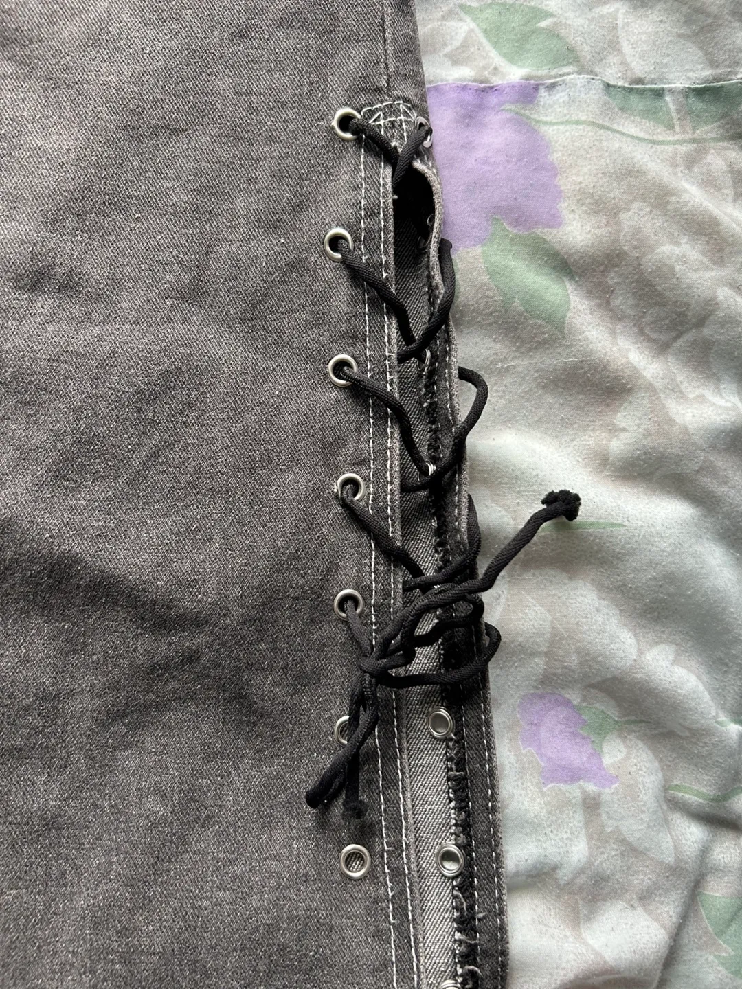 Grey Denim Skirt image indicator(4)