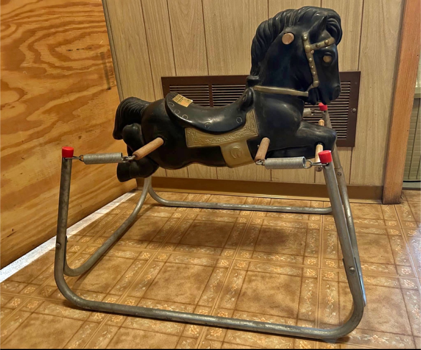 Vintage Black Rocking Horse
