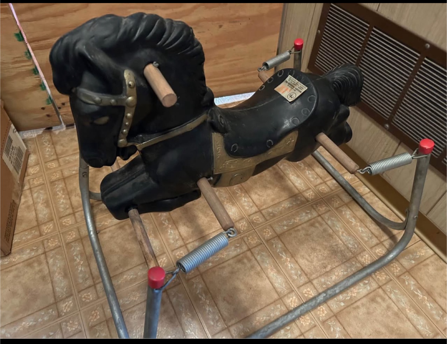 Vintage Black Rocking Horse - photo 4