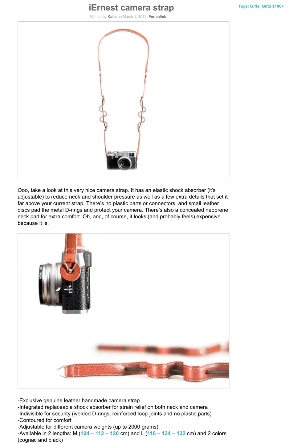 iErnest Leather Camera Strap - Brown image indicator(3)