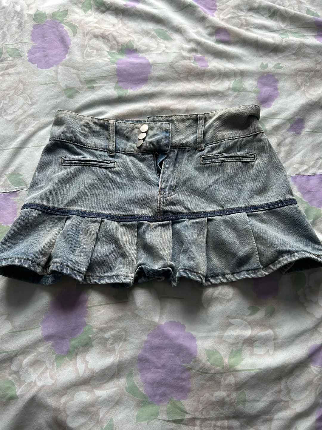 Denim Mini Skirt - Y2K Style thumbnail