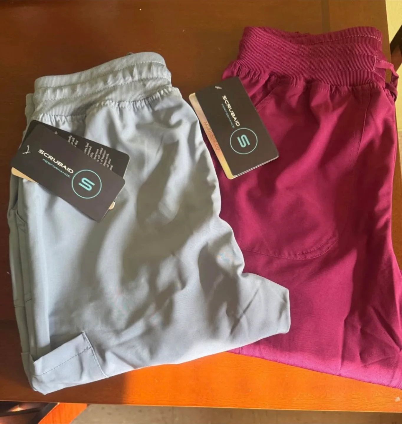 Scrubaid Performance Scrub Pants - Gray & Burgundy thumbnail