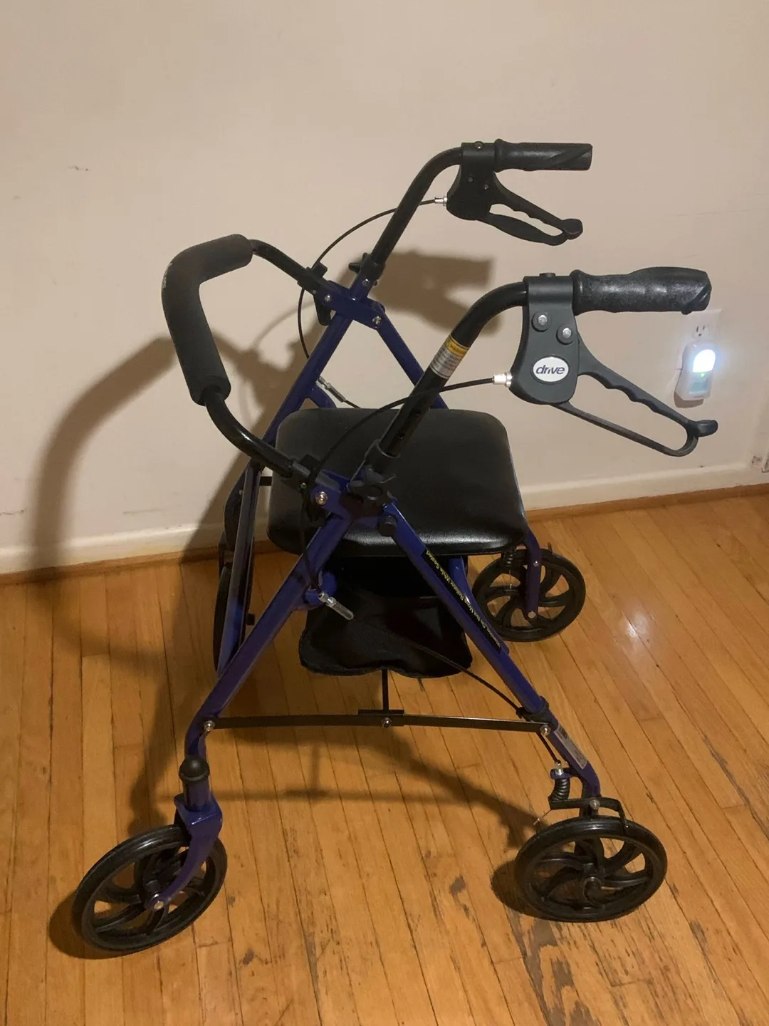 Drive Medical 4-Wheel Rollator Walker – Blue, Gently Used thumbnail