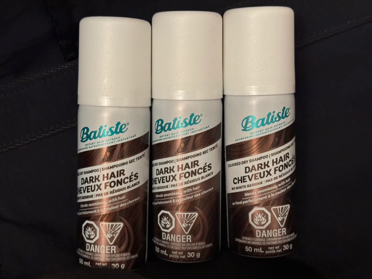 NEW 3 for $5 Batiste Dry Shampoo for dark hair mini 🇨🇦 thumbnail