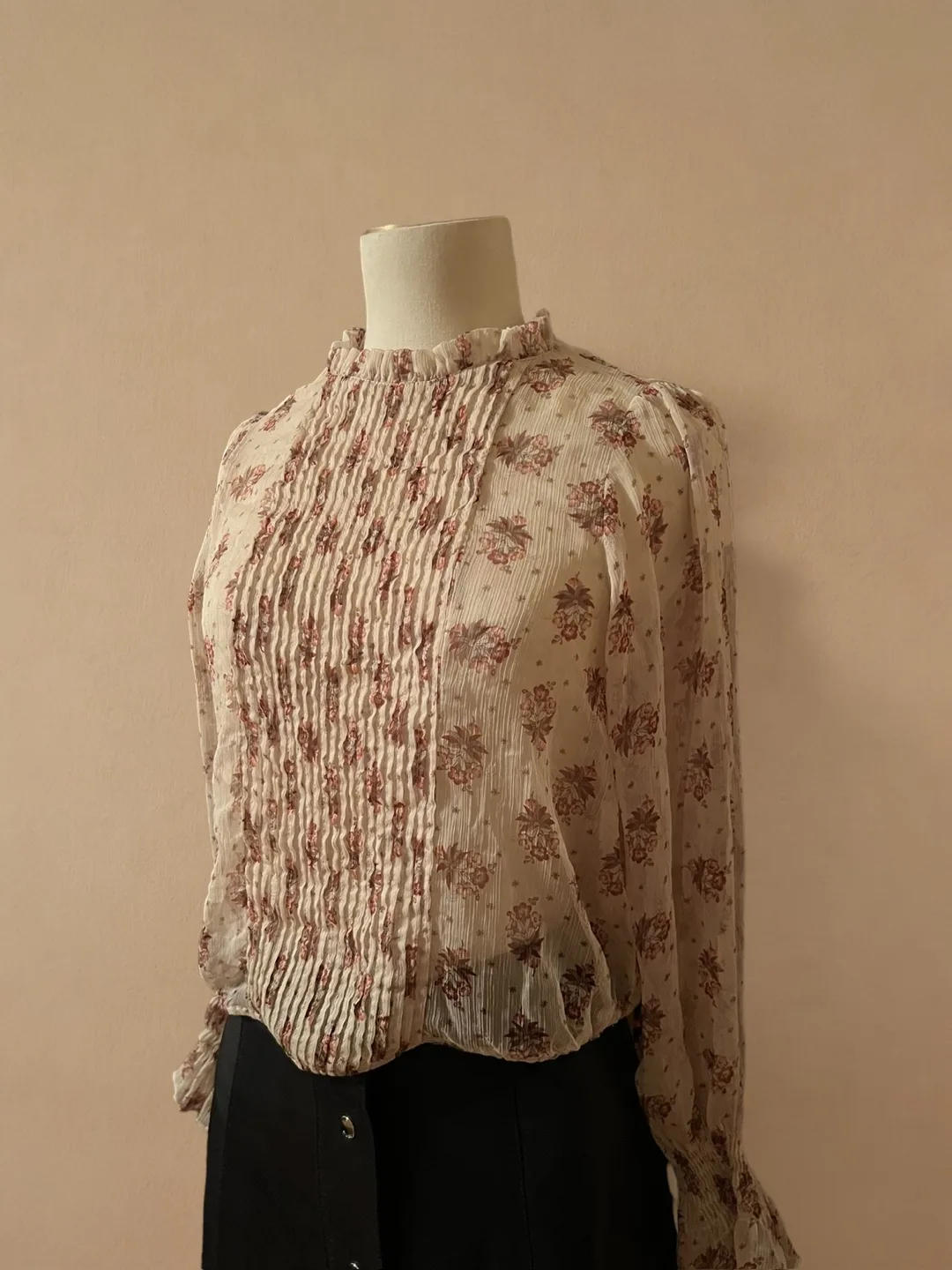 Zara Sheer Floral Blouse thumbnail