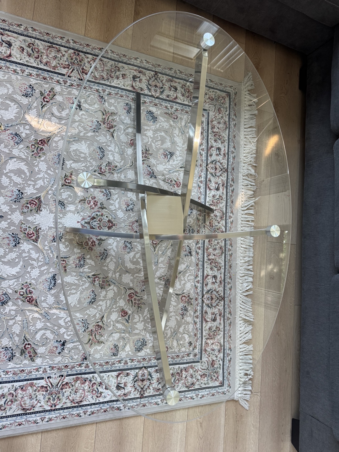 Glass Oval Coffee Table - photo 2
