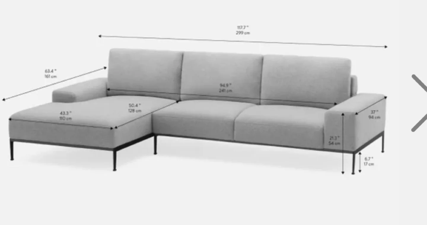 Grey Structube preston Sectional Sofa(DELIVERY AVAILABLE) image indicator(7)