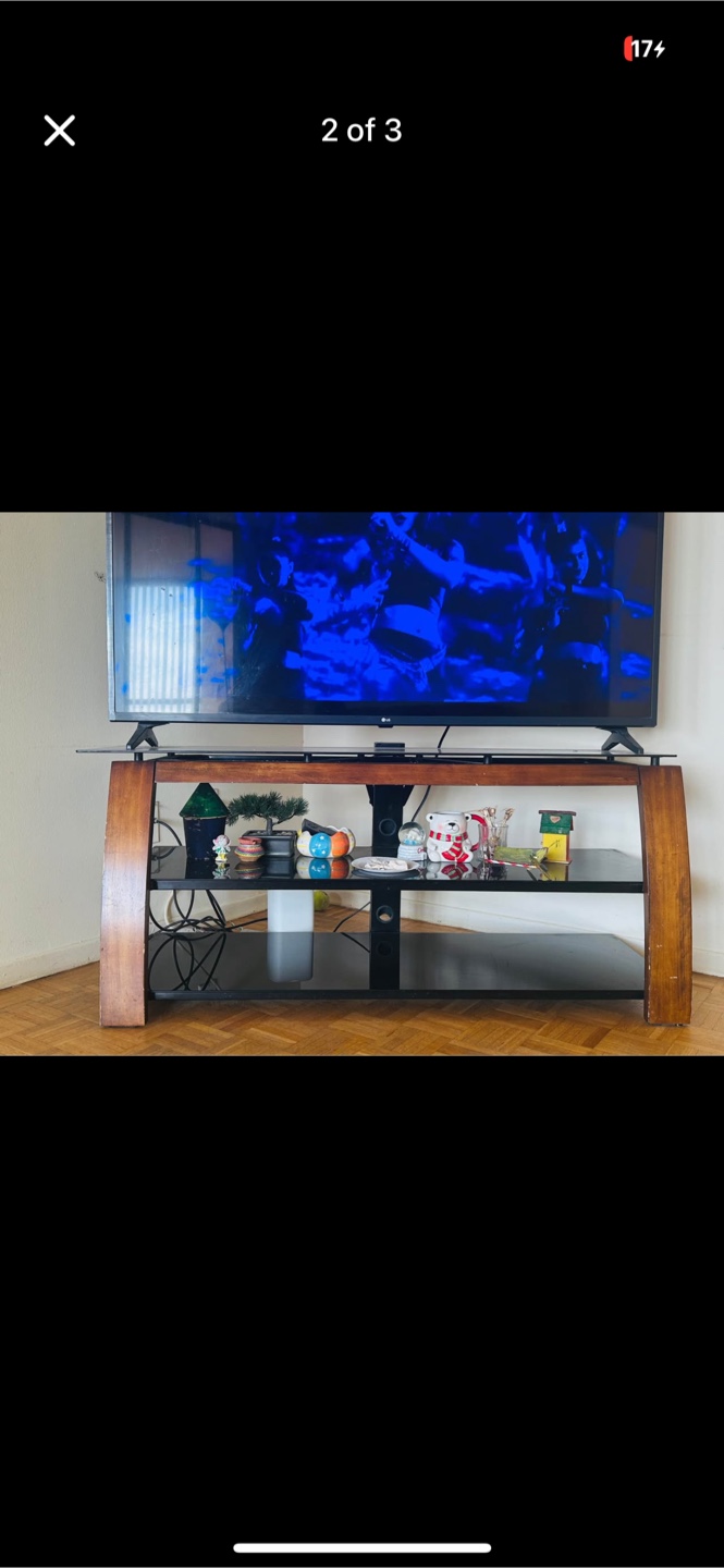 Wood & Glass TV Stand