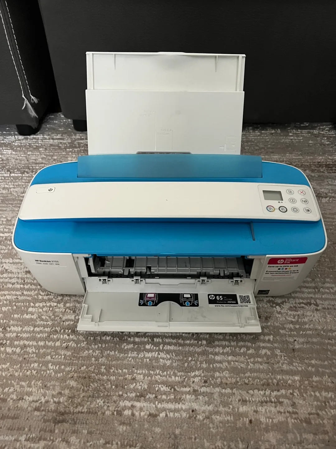 HP DeskJet 2755 Printer - Blue & White thumbnail