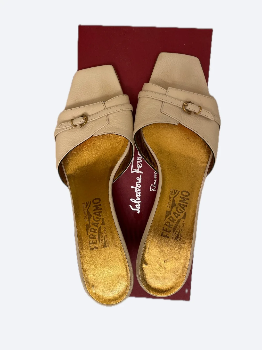 Salvatore Ferragamo Leather Mules - thumbnail