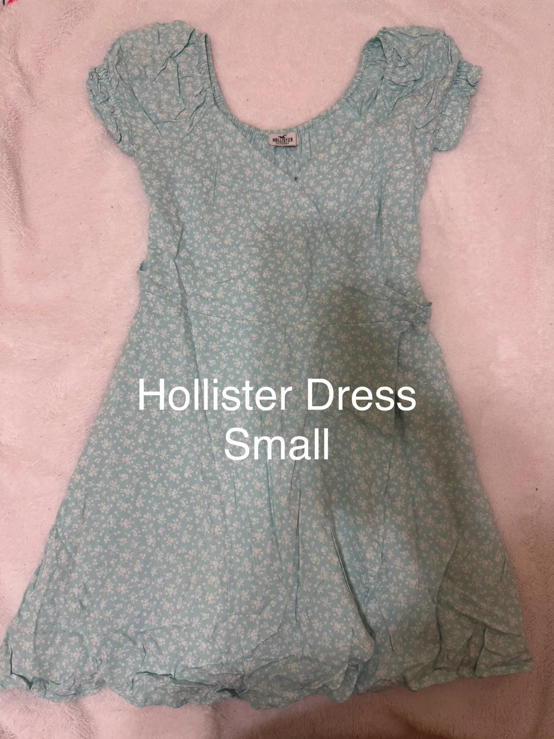 Hollister Blue Floral Dress - Size Small thumbnail
