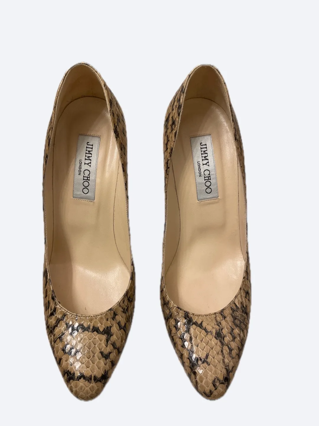 Jimmy Choo Aimee Snakeskin Heels Size 8.5 thumbnail