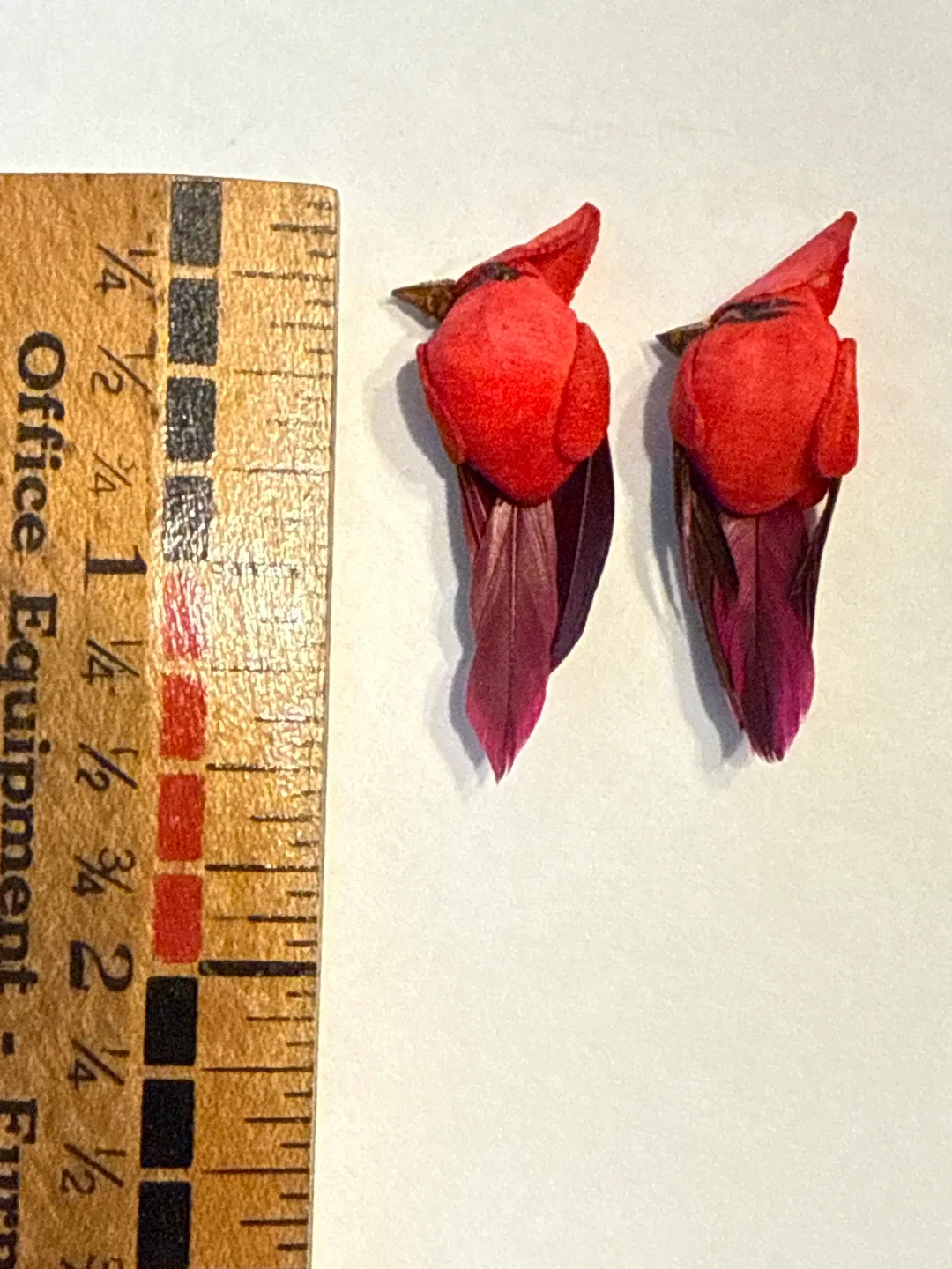 Decorative Cardinal Birds for crafting  (Set of 2) image indicator(2)