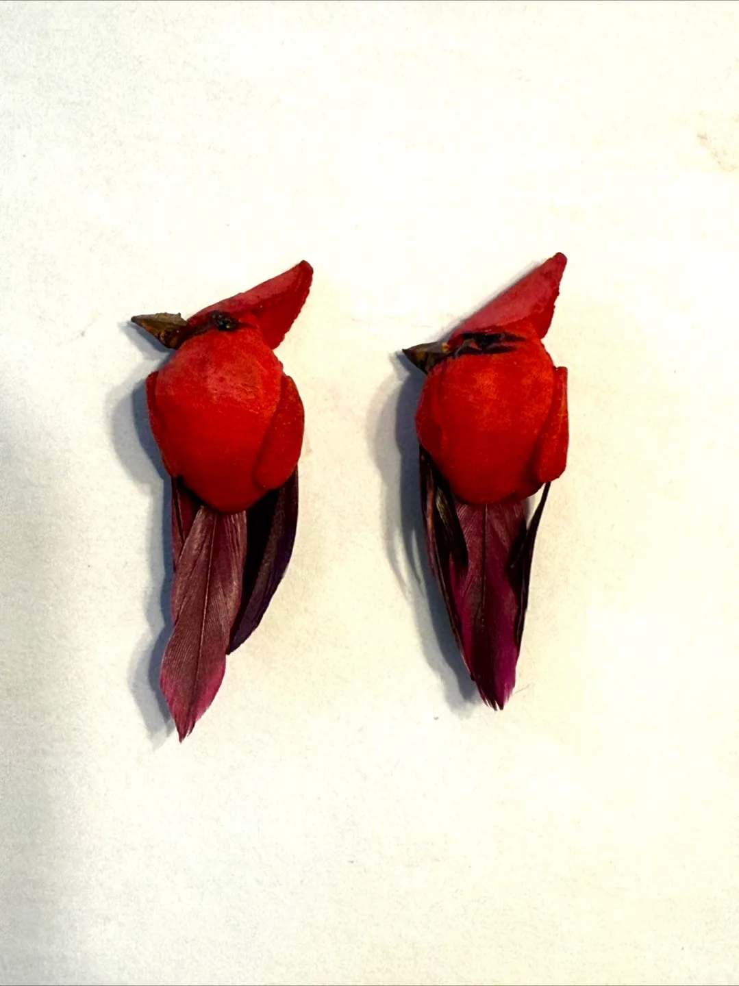 Decorative Cardinal Birds for crafting  (Set of 2) thumbnail