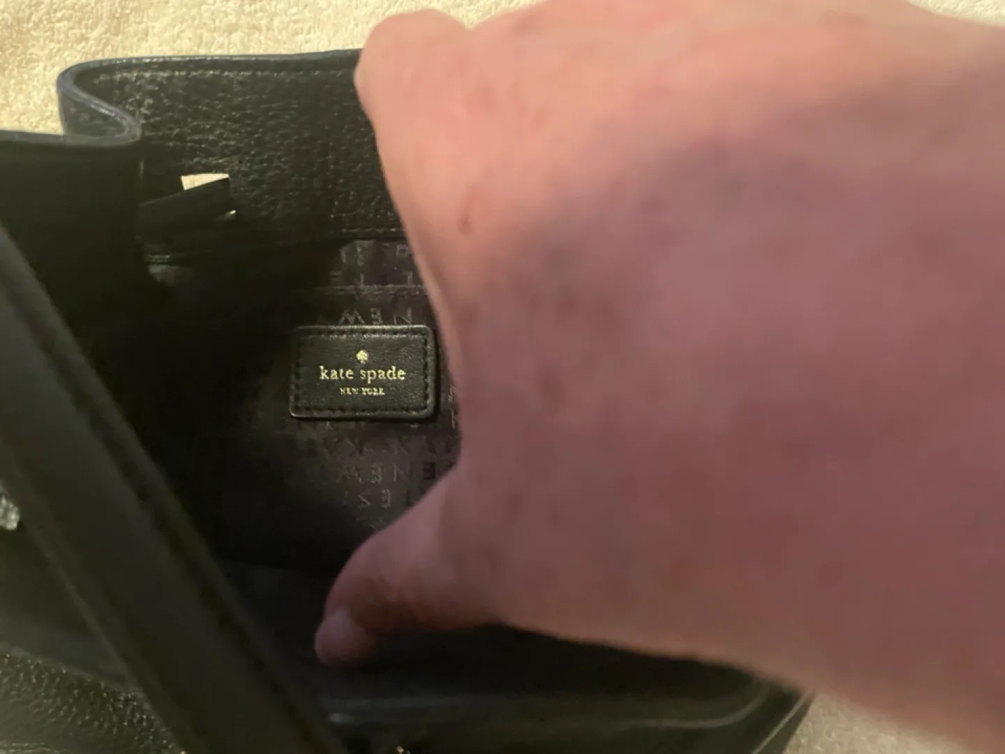 Kate Spade Black Leather Pouch Bag  Bucket Bag image indicator(6)