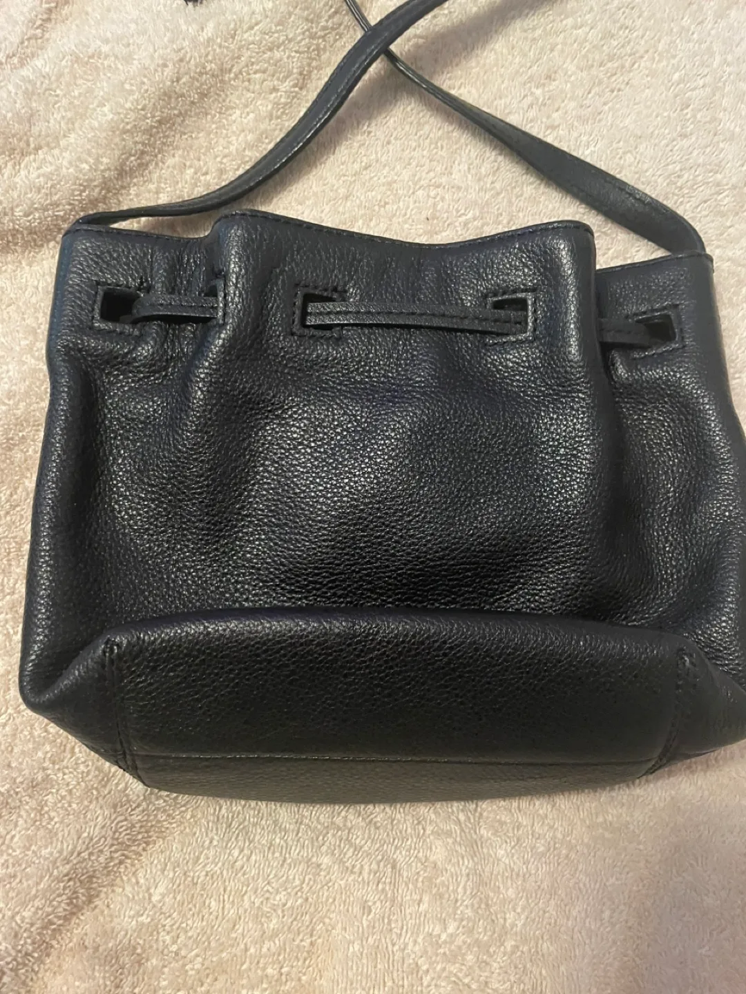 Kate Spade Black Leather Pouch Bag  Bucket Bag image indicator(3)