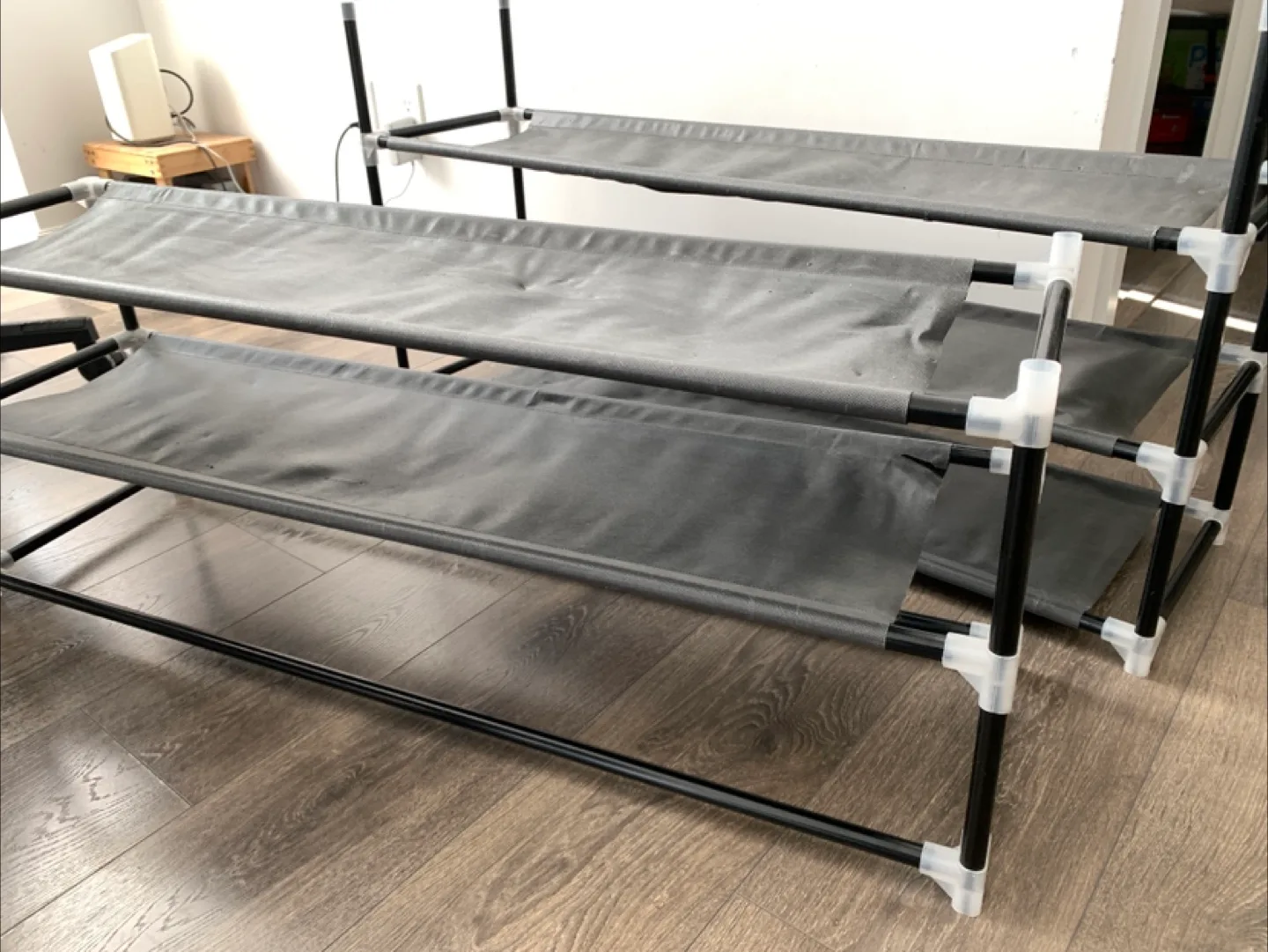 Gray 3-Tier Shoe Rack thumbnail