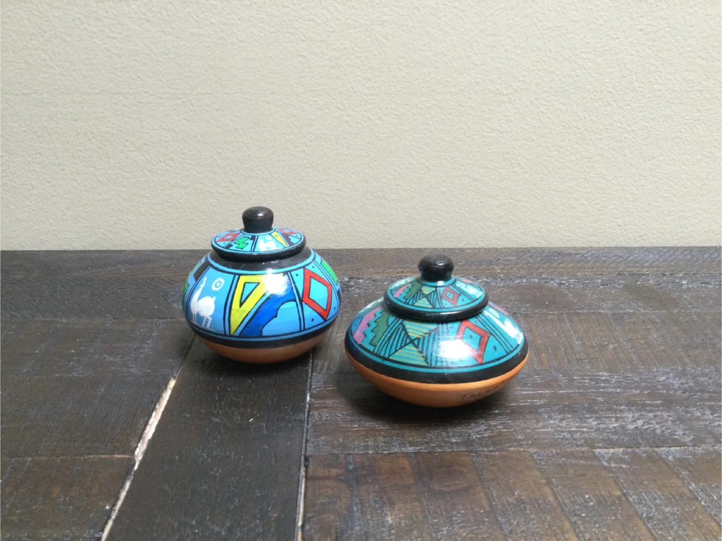🇨🇦Pair of Taray Cusco Peru Pottery Jars thumbnail