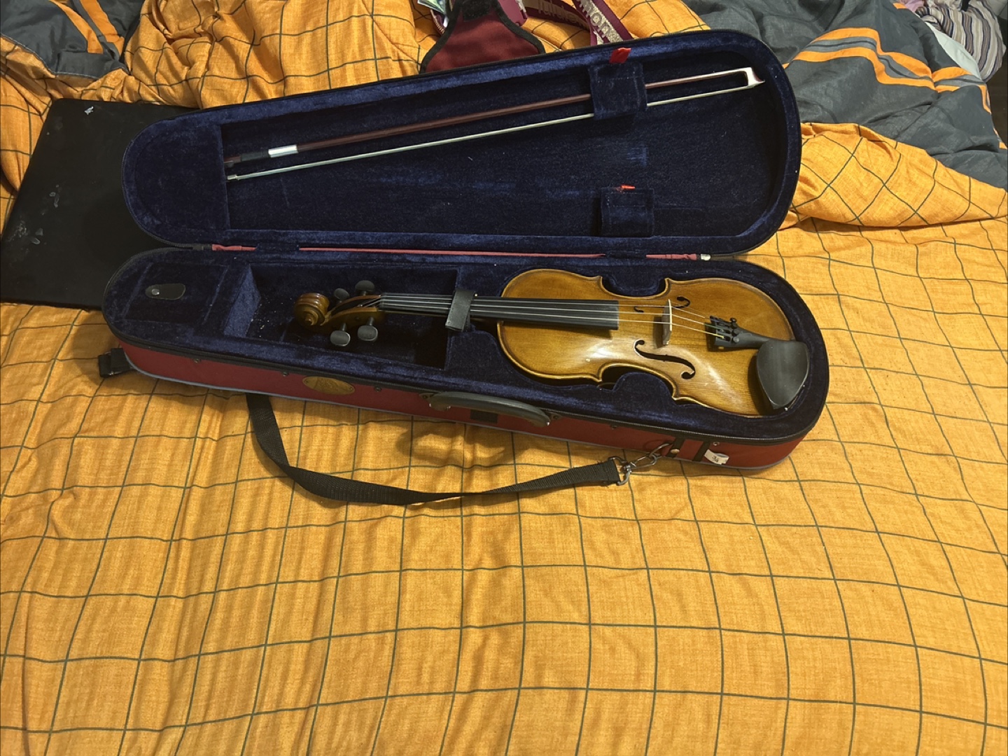 Violin with Case and Bow