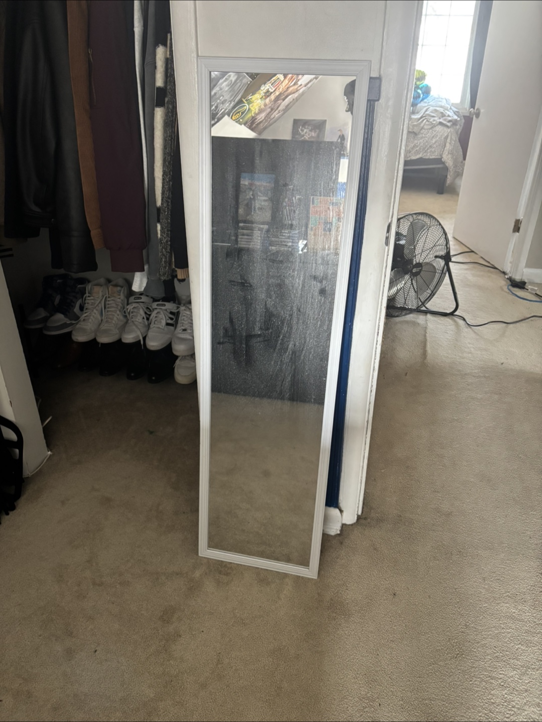 Full Length Mirror - White Frame 49/5 INCH by 13/5 INCH