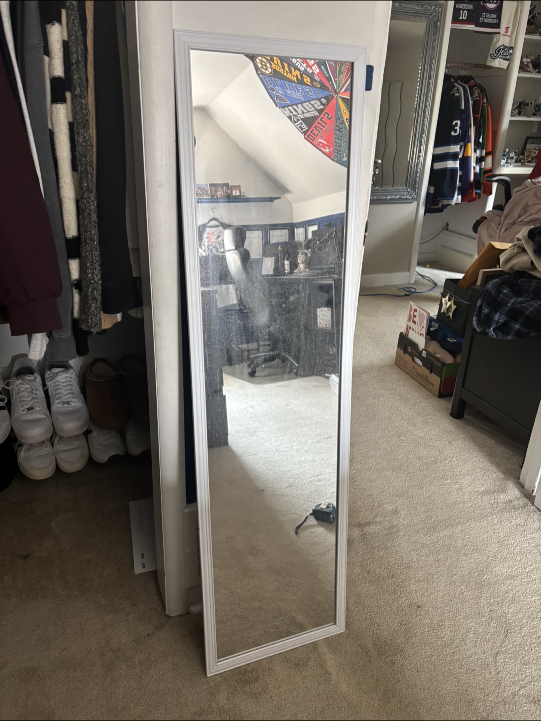 Full Length Mirror - White Frame 49/5 INCH by 13/5 INCH - photo 2