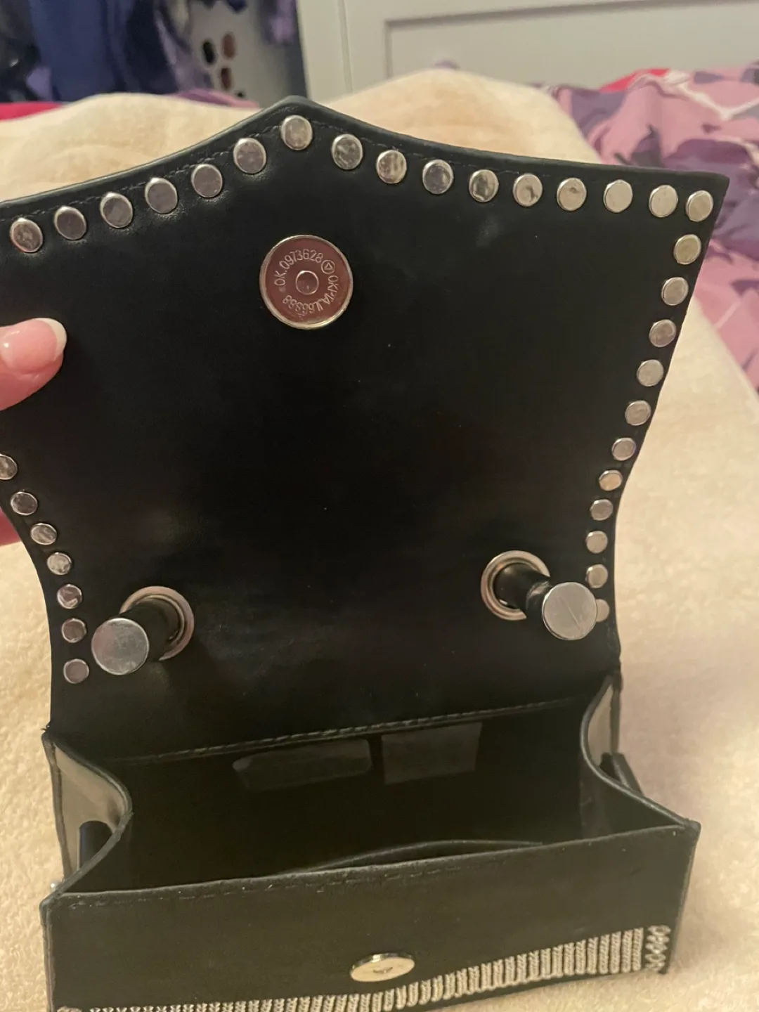 Studded Black Handbag image indicator(3)