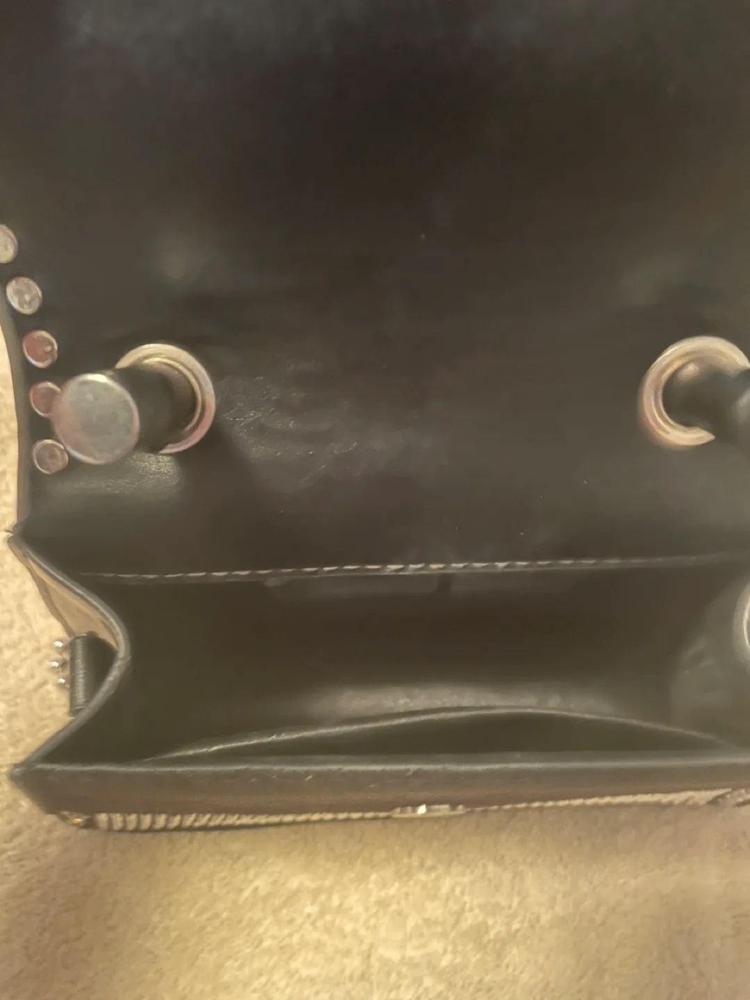 Studded Black Handbag image indicator(4)