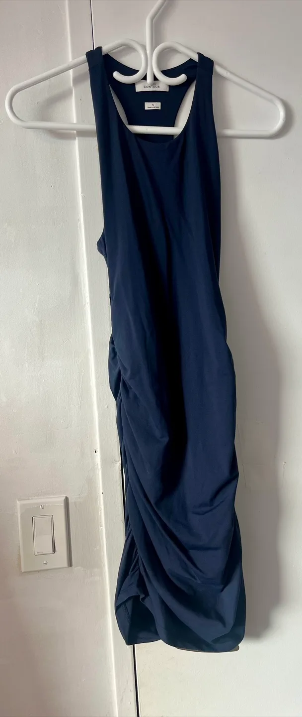 New Navy Blue Aritzia Babaton Contour Dress - Size S thumbnail
