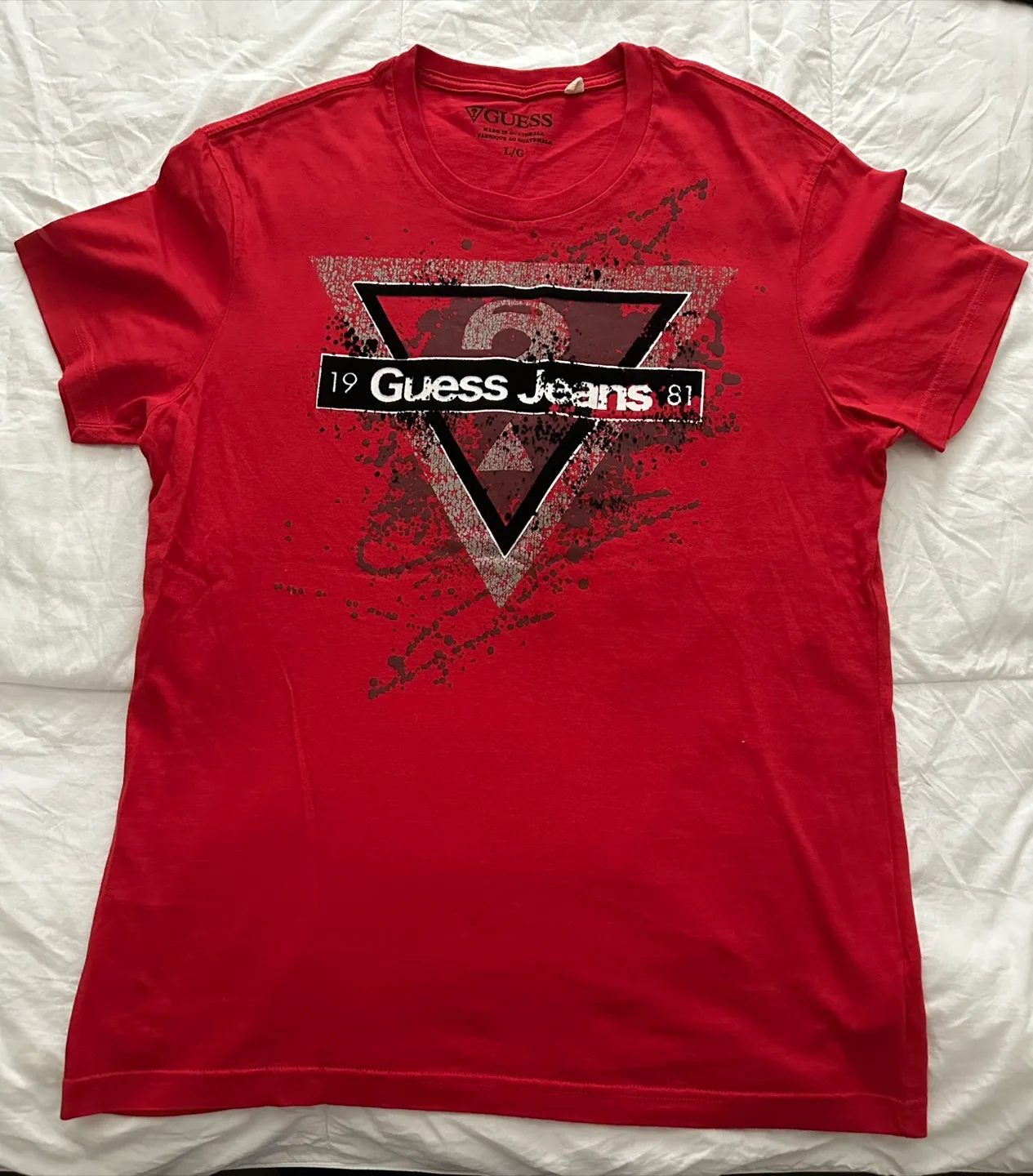 Guess Jeans Red t-shirt (L) thumbnail