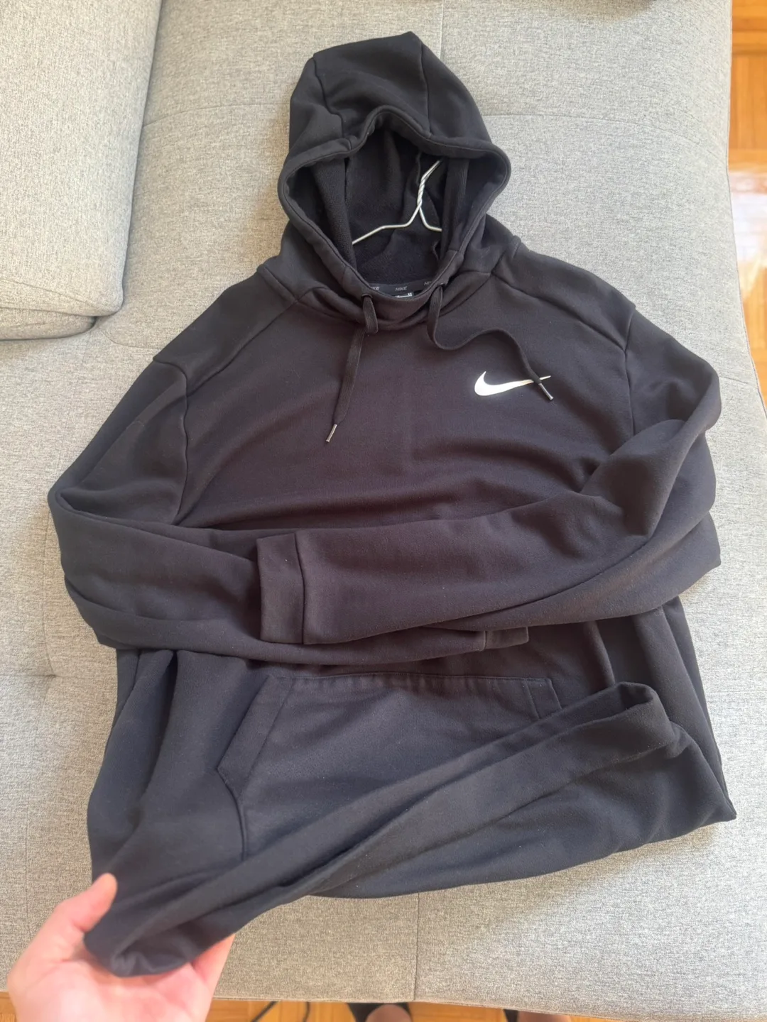 Nike Dri-FIT Standard Fit Black Hoodie, XL thumbnail