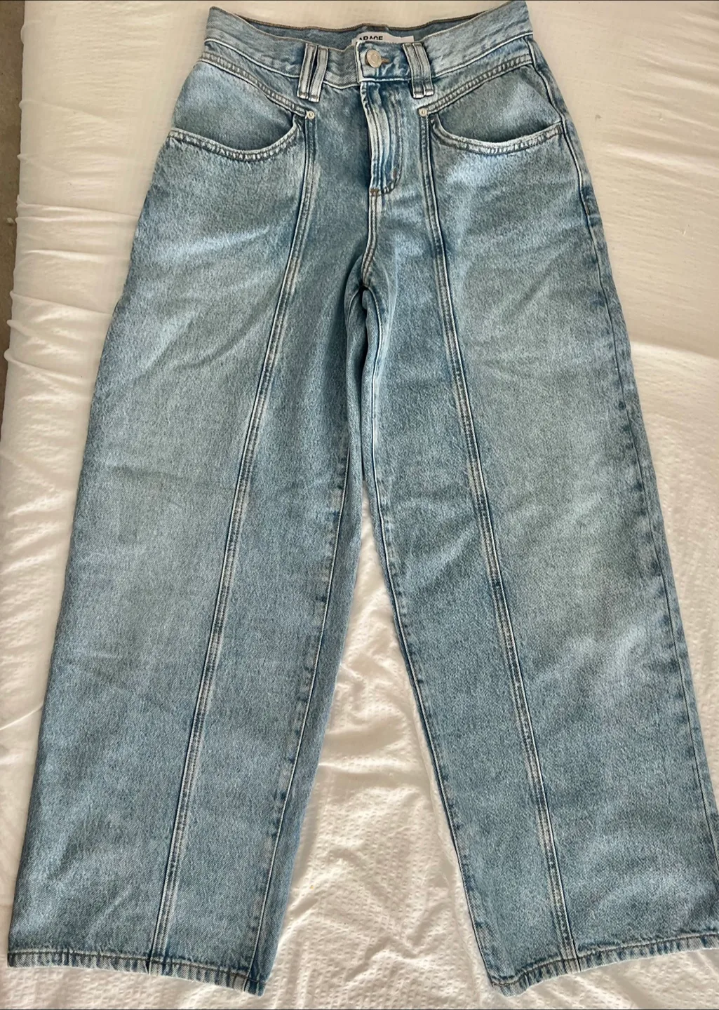 Garage light washed baggy jeans thumbnail