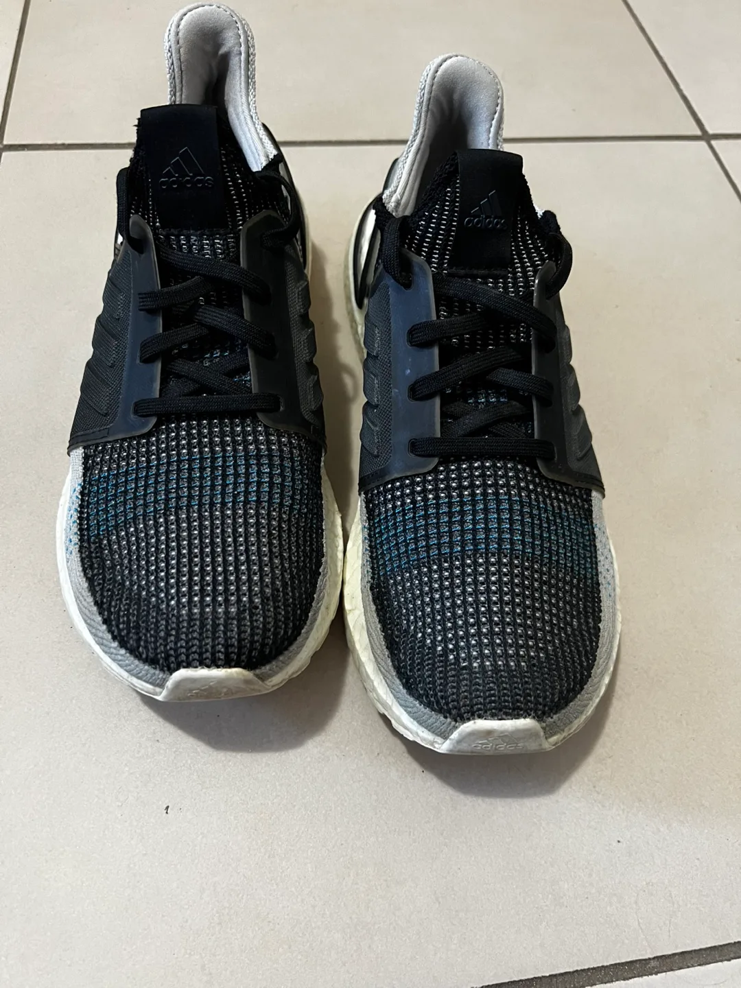 Adidas Ultra Boost 19 Running Shoes, Black/Grey, US 9 thumbnail