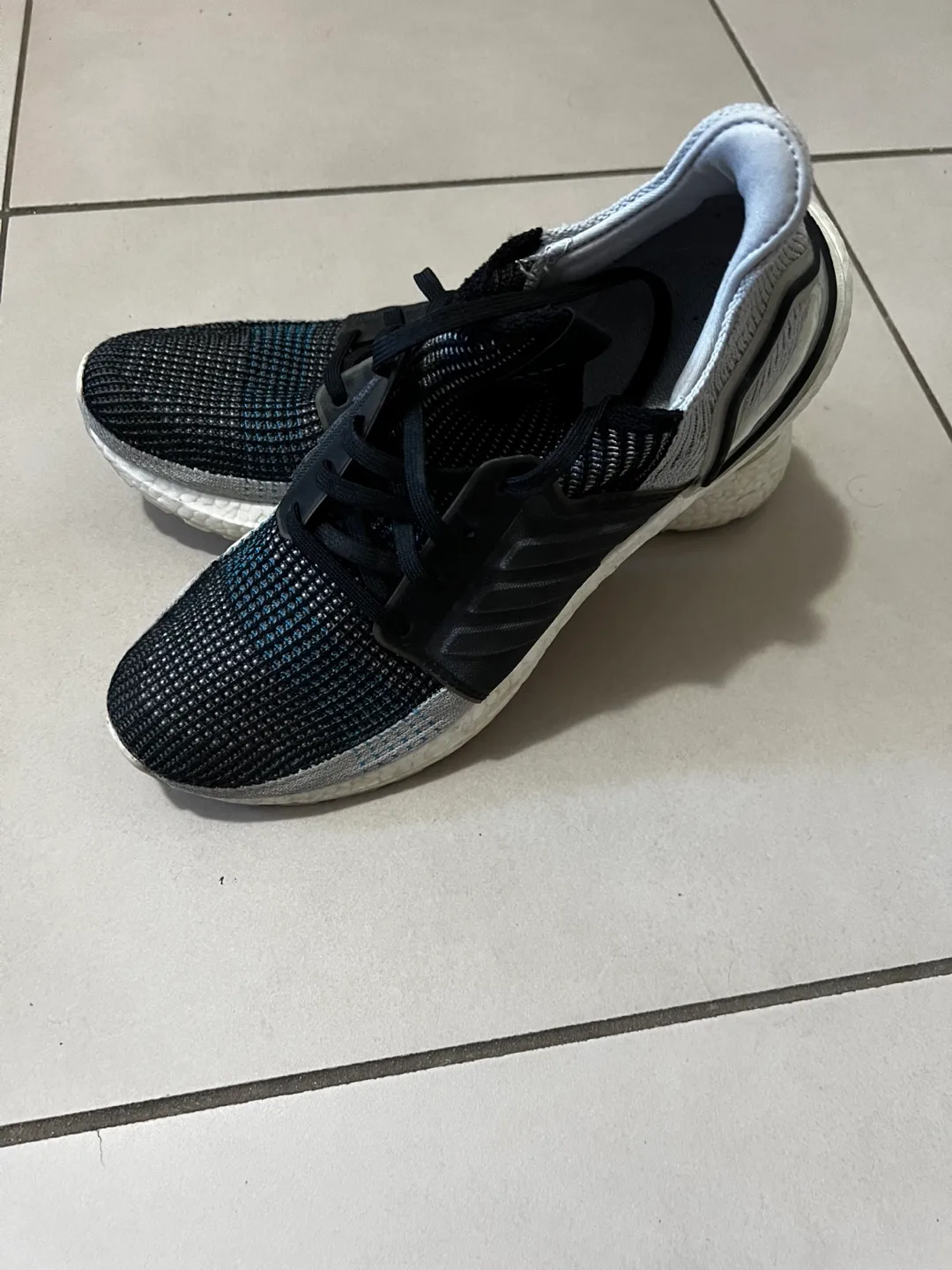 Adidas Ultra Boost 19 Running Shoes, Black/Grey, US 9 image indicator(2)