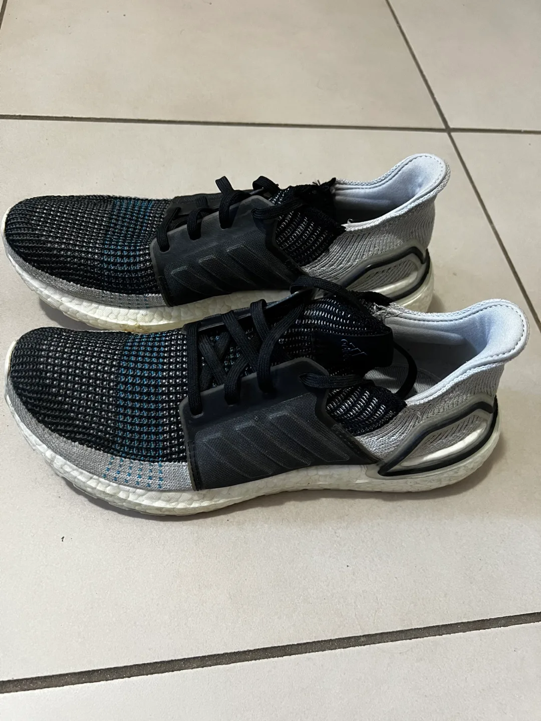 Adidas Ultra Boost 19 Running Shoes, Black/Grey, US 9 image indicator(3)