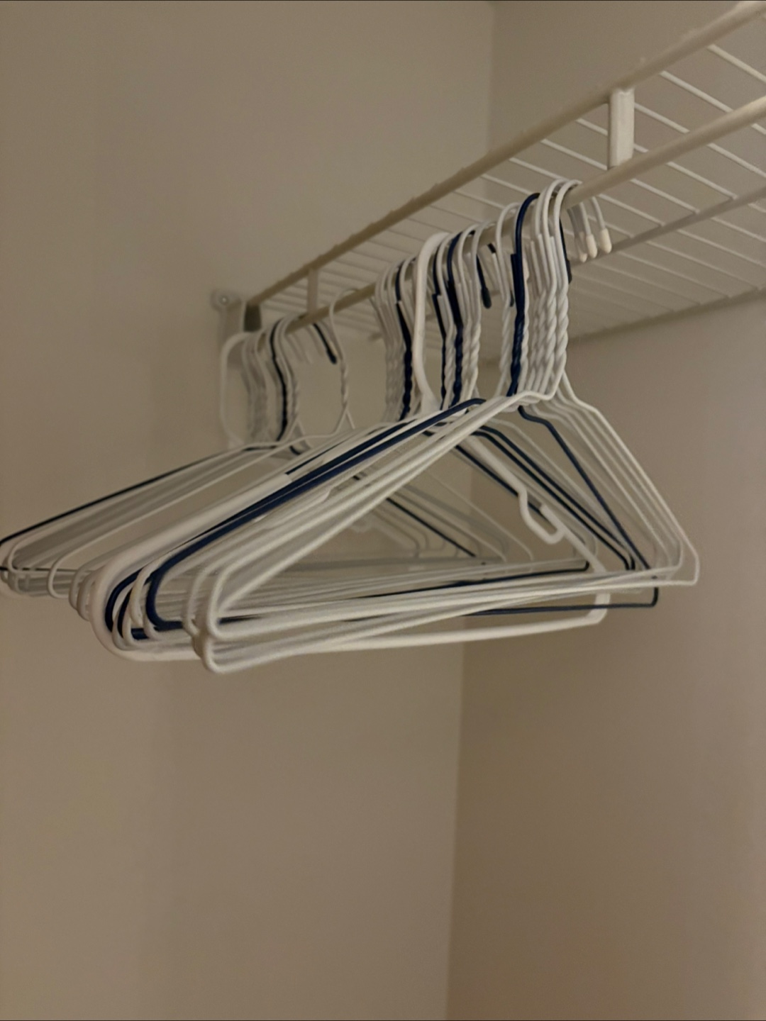 Free Clothes Hangers - White & Blue